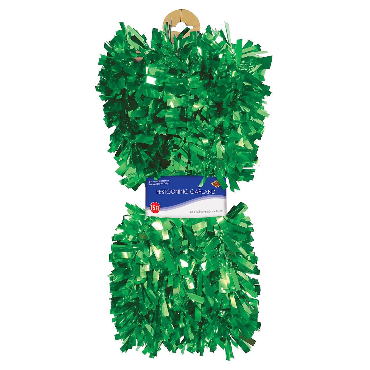 Beistle 15ft. Green Metallic Festooning Garland